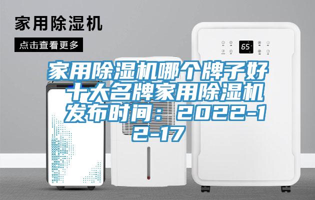 家用除濕機哪個牌子好 十大名牌家用除濕機 發布時間：2022-12-17