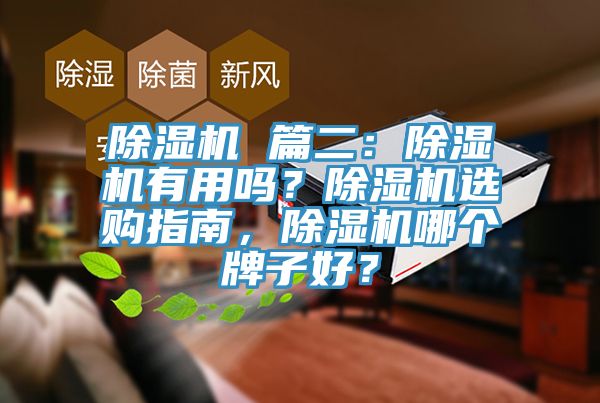 除濕機 篇二：除濕機有用嗎？除濕機選購指南，除濕機哪個牌子好？