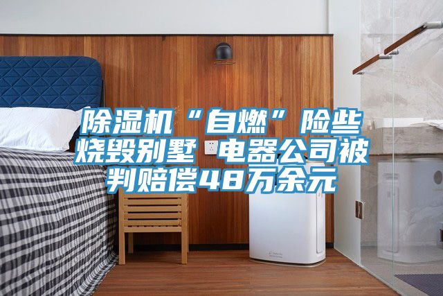 除濕機(jī)“自燃”險(xiǎn)些燒毀別墅 電器公司被判賠償48萬余元