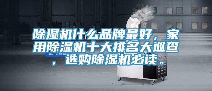 除濕機什么品牌最好，家用除濕機十大排名大巡查，選購除濕機必讀。