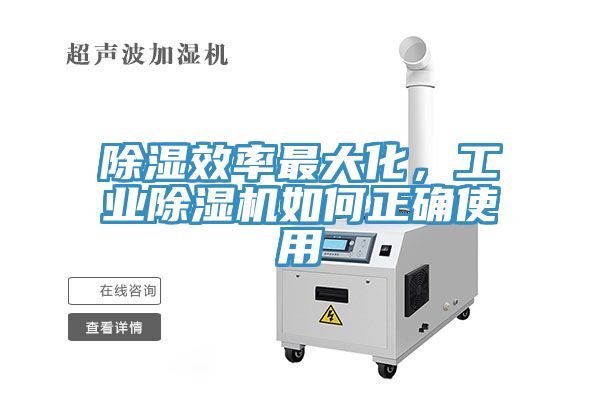 除濕效率最大化，工業除濕機如何正確使用