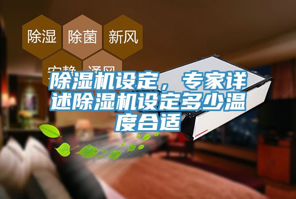 除濕機設定，專家詳述除濕機設定多少溫度合適